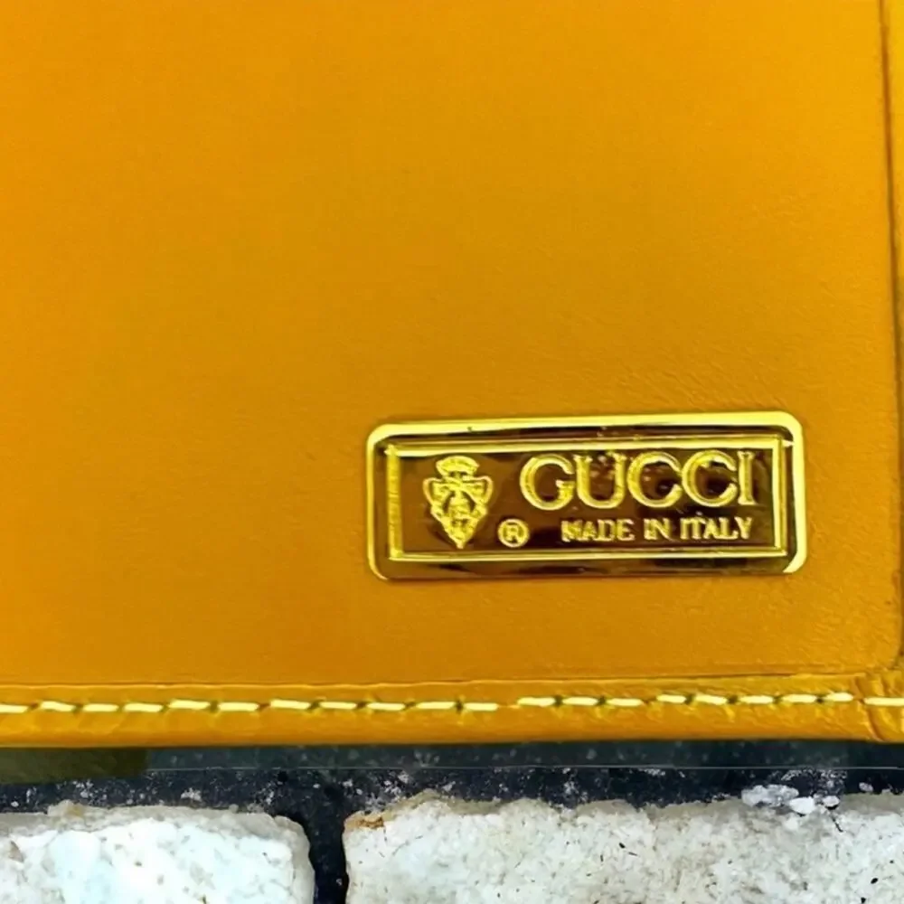 Vintage Gucci Logo Canvas & Leather Long Wallet - Authentic  EUC